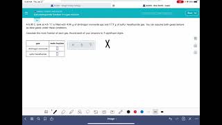 ALEKS: Calculating mole fraction in a gas mixture