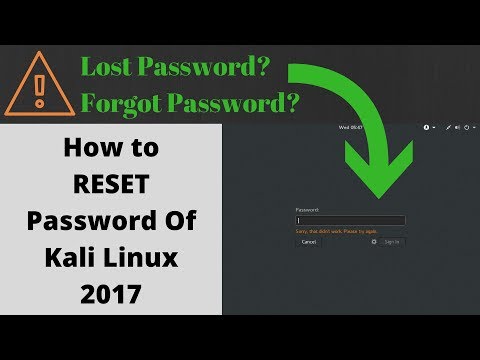 How to RESET Password of Kali Linux | Tutorial | 2017 How to RESET Password of Kali Linux | Tutorial | 2017