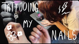 Tattooing my fingernails ! | cadenceinkson