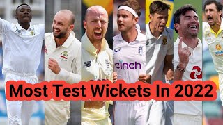 Most Test Wickets In 2022 🏏 Top 10 Bowler 🔥 #shorts #cricketshorts