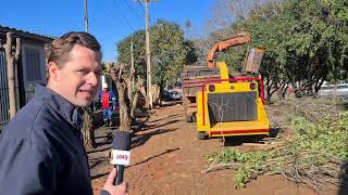 Triturador de Galhos rebocável é novidade em Ibirubá, equipamento traz agilidade em podas de árvores