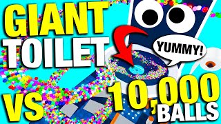 GIANT Toilet Vs 10,000 Marbles (HUGE Underground Sewer System) - Marble World