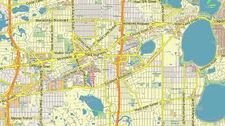 Minneapolis and St. Paul Minnesota US Vector Map