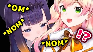 Ina Trying To Eat Nene Is So Cute 【ENG Sub/Hololive】