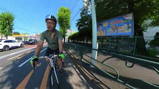 Mazzo Cyclog Insta360 ONE X2の自撮り棒を伸ばして自転車動画 2022-07-22