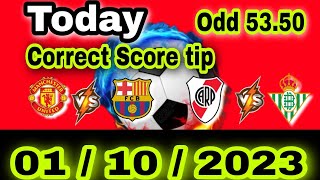 FOOTBALL PREDICTIONS TODAY 01/10/2023 I Football Correct Score I Correct Score tips #correctscores