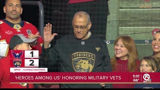 'Heroes Among Us' honors military veterans at Panthers games