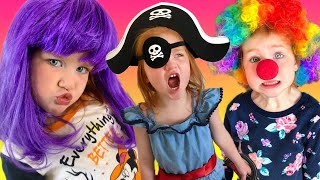 KiDS COSTUME RUNWAY SHOW!! Adley plays a Disney Princess, Pirate, Fairy, and Baby Shark with Niko!
