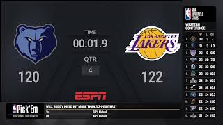 Grizzlies @ Lakers | NBA on ESPN Live Scoreboard