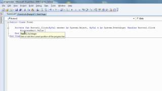 How to: Basic progressbar in visual basic 2008