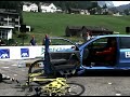 crashtests wildhaus 2010 e bike kollision mit einem stehenden auto