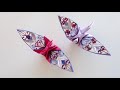 デコ折り鶴【ペーパークイリング×折り紙】the decorated origami cranes with quilling japanese paper crane paper quilling