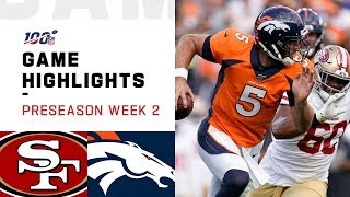 49ers vs. Broncos Preseason Week 2 Highlights | NFL 2019