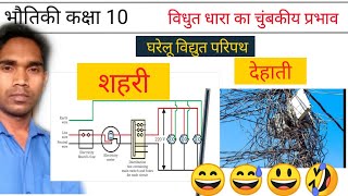 घरेलू विद्युत परिपथ//घरेलू विद्युत परिपथ कक्षा 10// घरों की वायरिंग//भू संपर्क तार