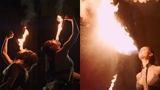 Ladies breathing fire for feminism