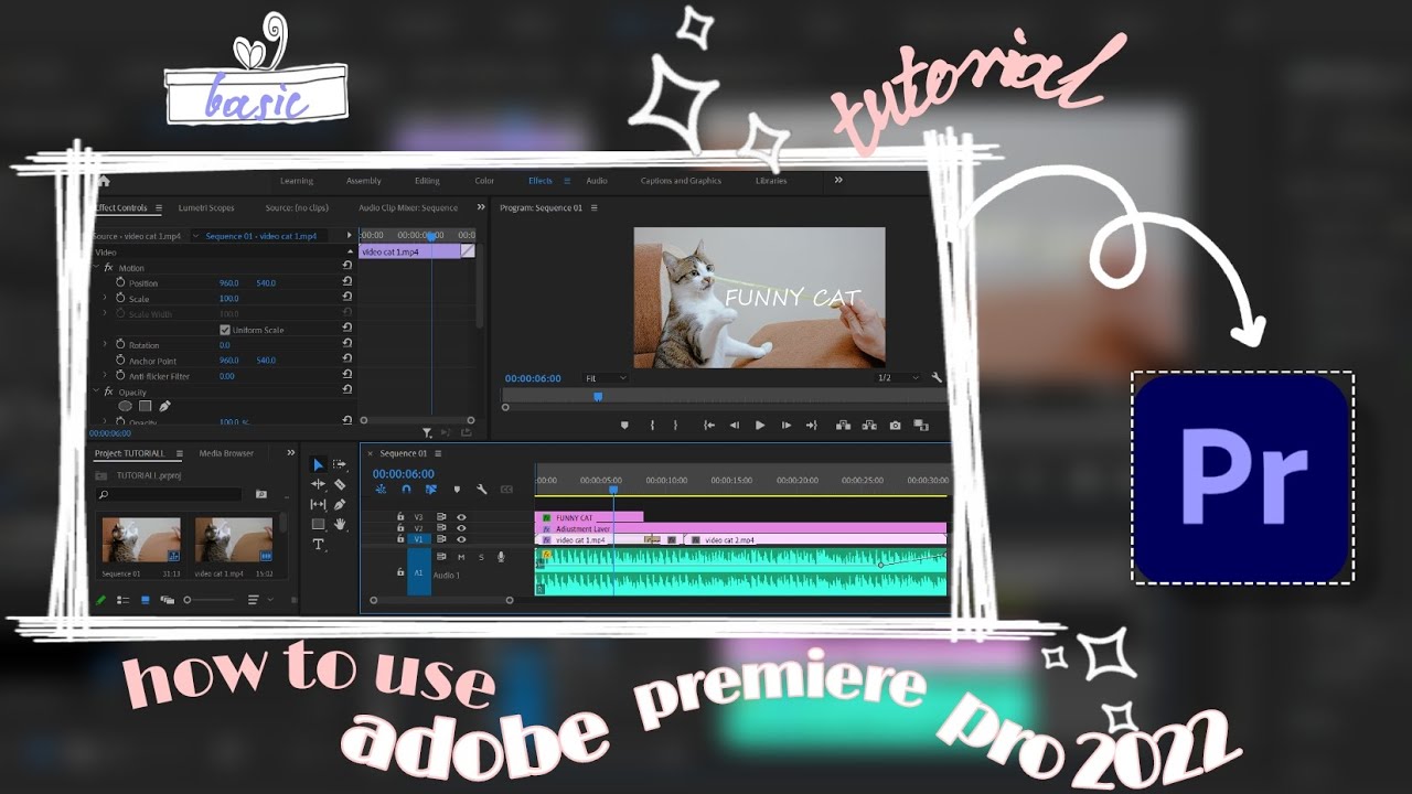 TUTORIAL BASIC EDITING ADOBE PREMIERE PRO UNTUK PEMULA | KOMFIS23 - YouTube