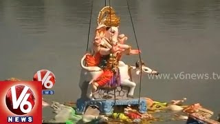 Lord Ganesh idols immersion at Saroornagar