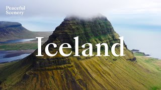 Iceland 4K | Relax with Calming Ambient Music | Fly over Incredible Icelandic Sights in UHD