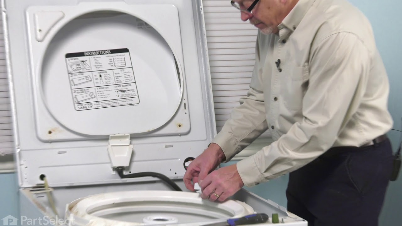 Whirlpool Washer Repair - How To Replace The Lid Switch Kit - YouTube