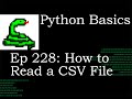 Python Basics Read a CSV File