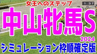 中山牝馬ステークス 2024 枠順確定後シミュレーション