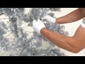 how to install the 6 feet hinged unlit artificial silver christmas tree cm22826 costway howto