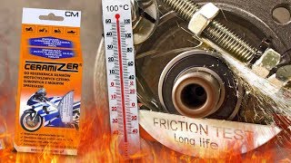 Ceramizer motorcycle oil additive Analysis Friction Test 100 ° C