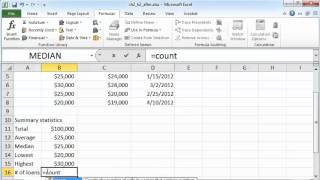 Basic functions in Excel 2010