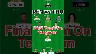 Melbourne Renegades vs Sydney Thunder Today Match Prediction || Dream 11 Team || REN vs THU #dream11