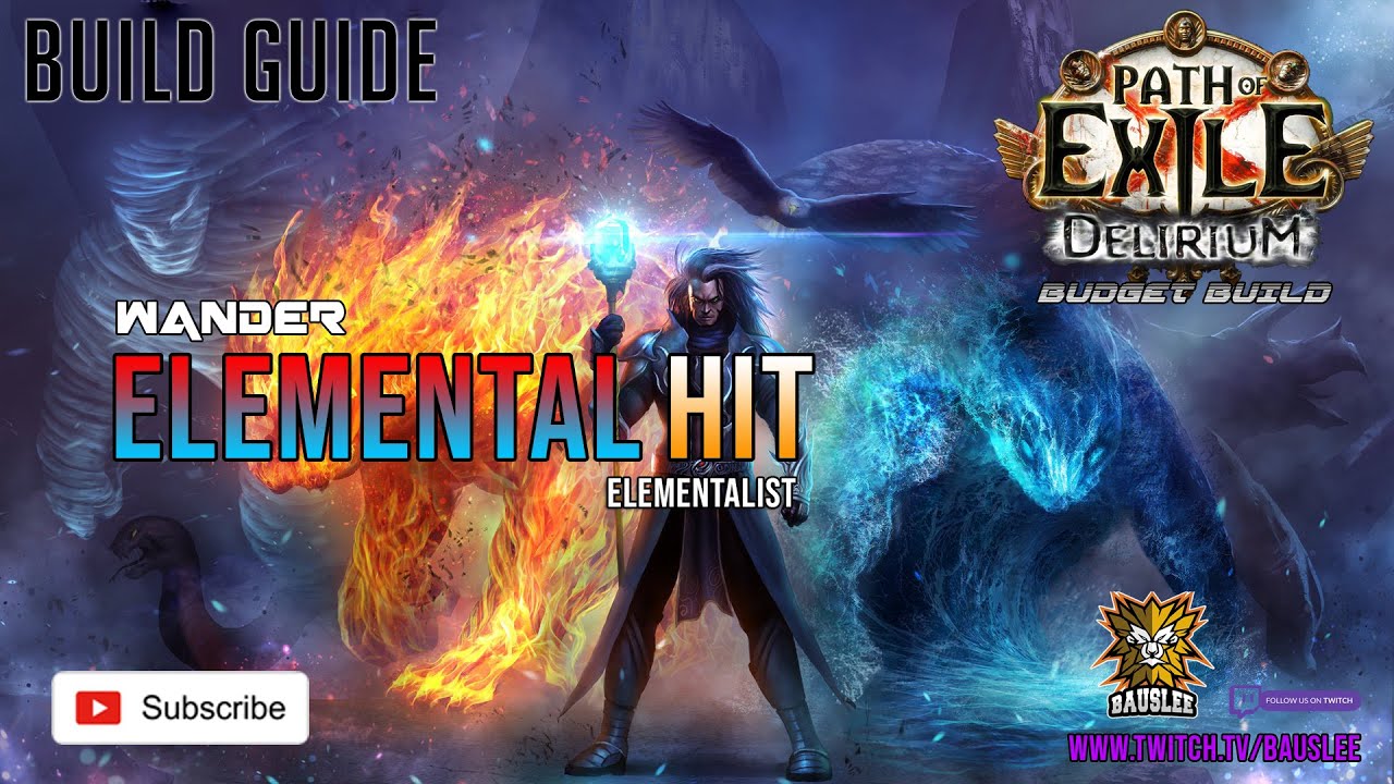 Path of Exile Elementalist. Elemental Wand. Elemental Core Wands. Elements x PNG.