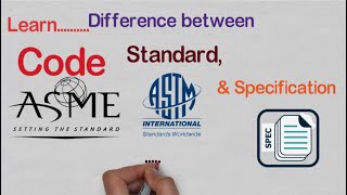 Difference between code, standard and specification