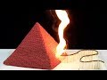 Experiment; Feuer Domino, über 10000 Spiele Pyramide erstaunliche Kettenreaktion