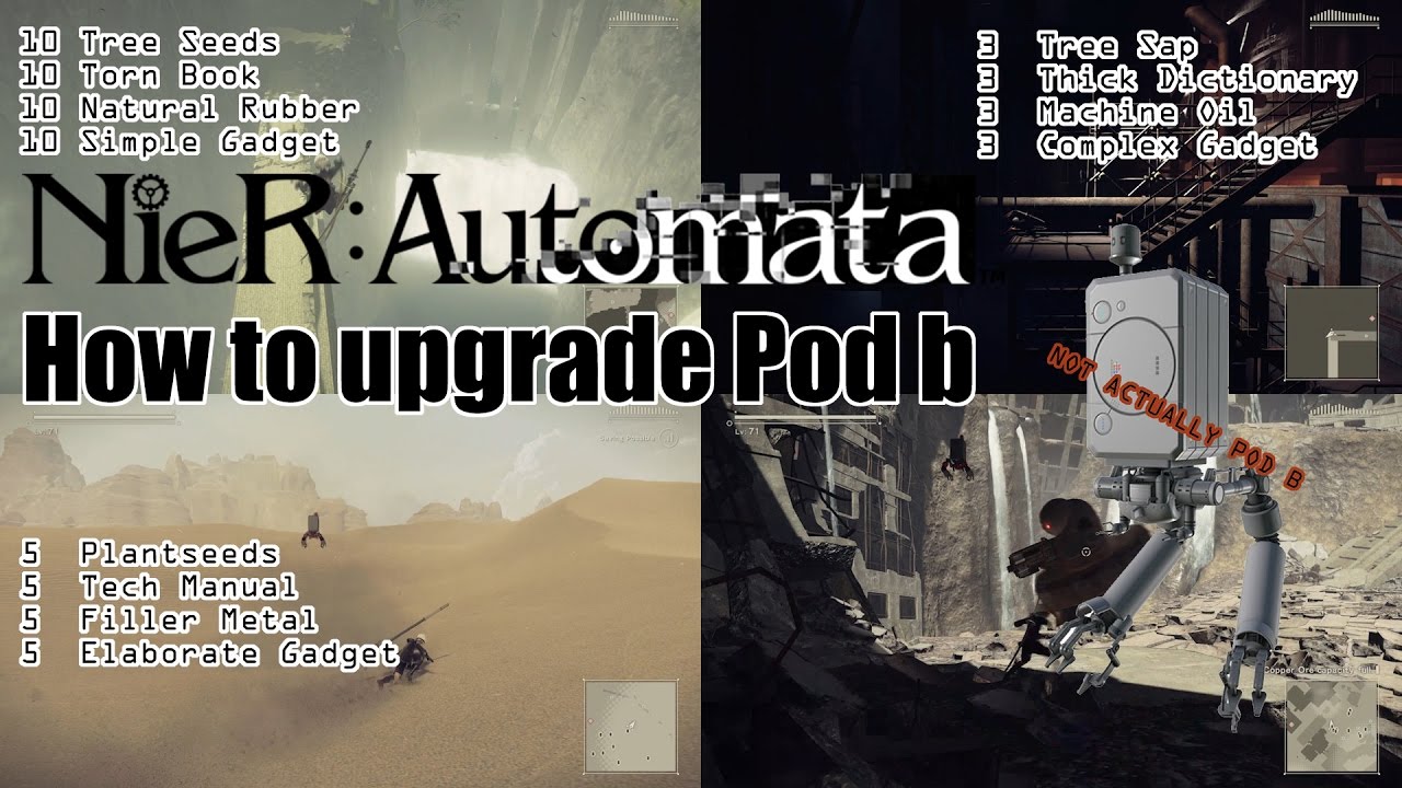 Nier Automata: Pod B - Location And Upgrades Guide - YouTube