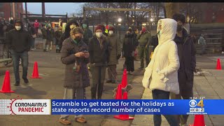 Long Lines For COVID Tests As Massachusetts Reports Record Number Of Cases
