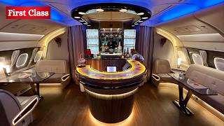 The New Emirates A380 First Class | New York to Dubai Flight | 4K Full Review