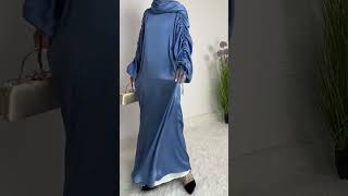 Abaya Satin Maxi Dress Muslim Women  #alicetheluxeonline #alice #abaya #muslim #alice #beautywomen