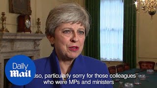 Theresa May apologises to candidates and MPs who lost their seats - Daily Mail