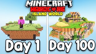 I Survived 100 Days Of Minecraft Hardcore In A Floating Island World!