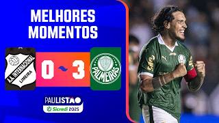 INTER DE LIMEIRA 0 X 3 PALMEIRAS | MELHORES MOMENTOS | 9ª RODADA | PAULISTÃO SICREDI 2025