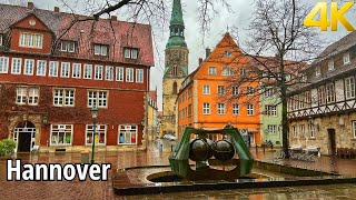 Hannover, Germany, walking tour  4K - A beautiful walk on the Carnival parade day