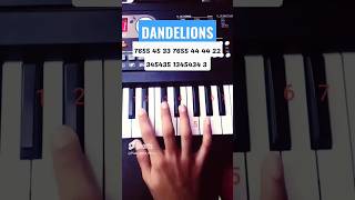 Dandelions (Easy Piano Tutorial) #viral #shorts