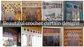 Crochet curtain tie backs | crochet curtain beautiful ideas for door or window