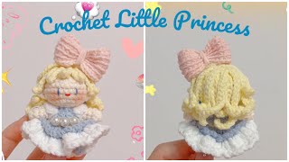 #30 How to Crochet Little Princess. Móc búp bê công chúa mini bằng len. #cute #howtocrochet #doll