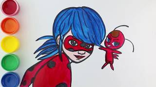 Drawing and coloring Miraculous Ladybug, happy color for kids, video for kids, how to draw and color