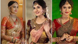 Bridal saree trending collections 2024🥰💕/ Latest bridal blouse designs #bridal #bridalsarees #blouse