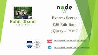 Nodejs Express EJS Edit Data - Part 7