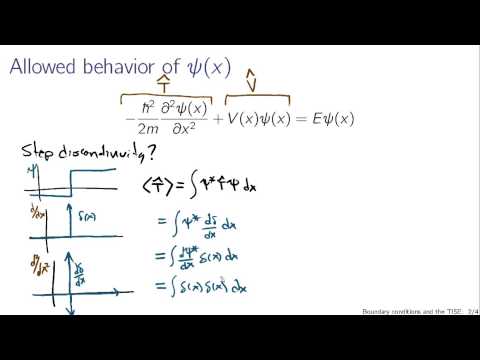 Boundary conditions in the time independent Schrodinger equation Boundary conditions in the time independent Schrodinger equation