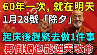 60年一次，就在明天！1月28號「除夕」，起床後趕緊去做1件事，再倒楣也能逆天改命！ |悟者思維 #生肖 #風水 #運勢 #平安是福