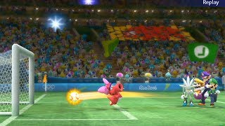 Football-Team Sliver vs Team Donkey Kong(CPU) Mario and Sonic at The Rio 2016 Olympic Games