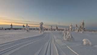 Saariselkä Kaunispää. Kaamosta tunturilla. Hiihto Lapissa